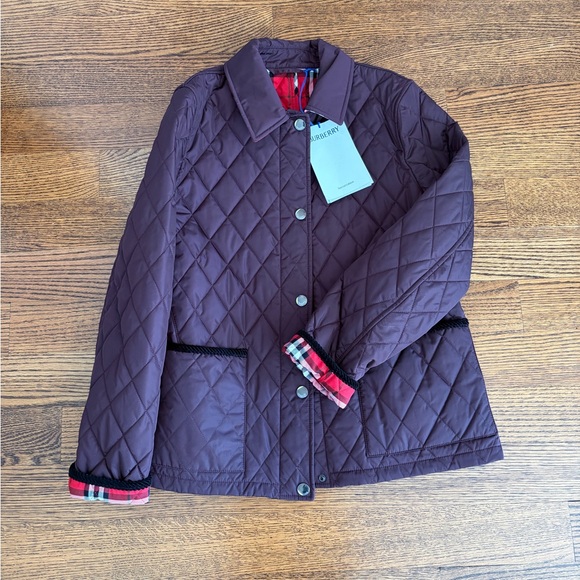 Burberry - Burberry Dorset Quilted Jacket Size Medium Color: Rubus - Picture 3 of 12